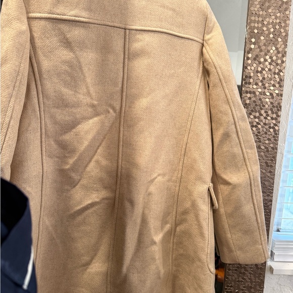 Zara Cream Pea Coat Timeless Elegance - Picture 6 of 7